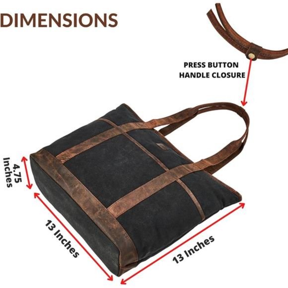 Tote Bag for Women Real Leather Shoulder Handbag Organizer - Picture 2 of 7